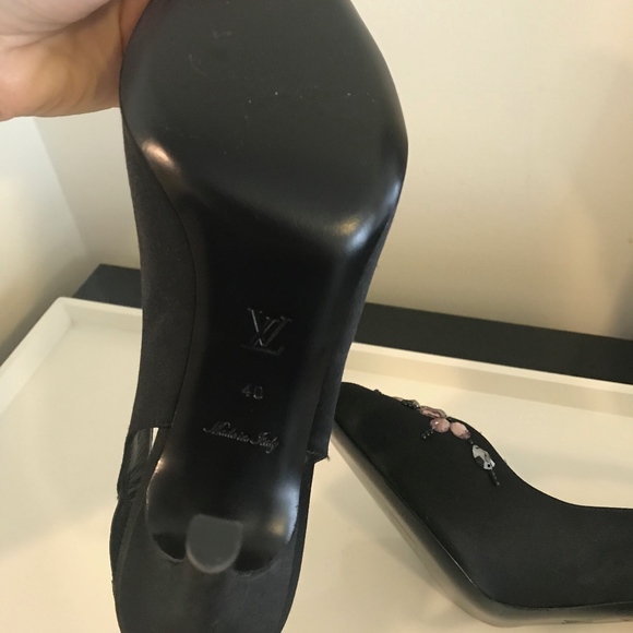 Louis Vuitton Menara Crystal Women's Satin Shoes - Picture 6 of 7